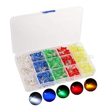 KINGSO 500pcs Diode Électroluminescente Ampoule LED (100 chaque couleur) [Classe énergétique A+]