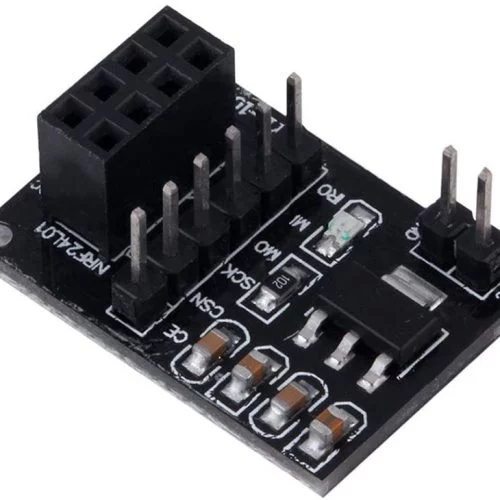 1PCS NRF24L01 Wireless Transceiver Module with NRF24L01 Socket Breakout Adapter 8 Pin Plate Board Compatible with Arduino
