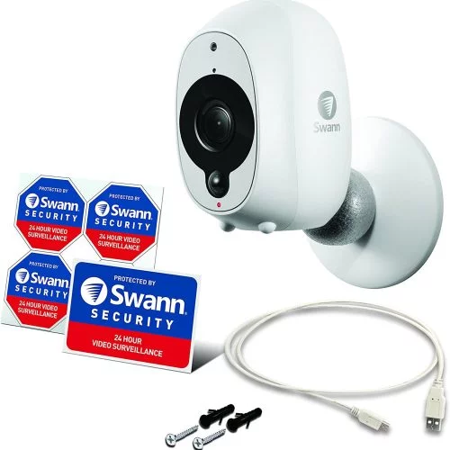 Caméra de sécurité sans fil Full HD 1080p avec capteur de chaleur / mouvement PIR True Detect, vision nocturne et audio