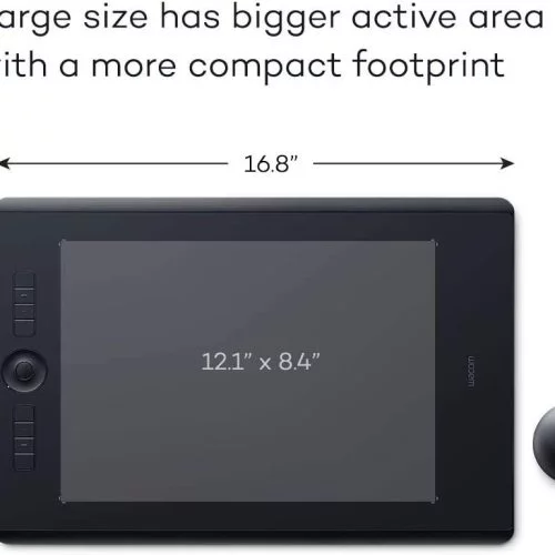 Alternative view of Tablette graphique numérique Wacom Intuos Pro pour Mac ou PC, grand modèle (PTH860), noir