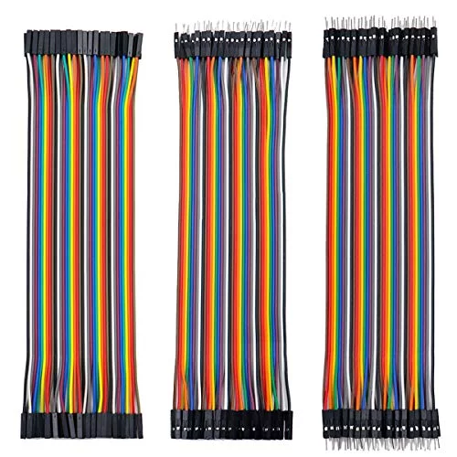 Câble Dupont Femelle-Femelle, Mâle-Femelle, Mâle-Mâle 40 broches, 20 cm, calibre 24 AWG