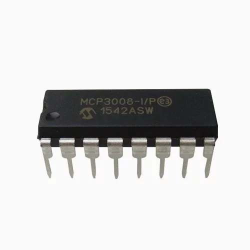 MCP3008-I/P Mcp3008 Convertisseur analogique-numérique 8 canaux 10 bits avec interface SPI pour Raspberry Pi