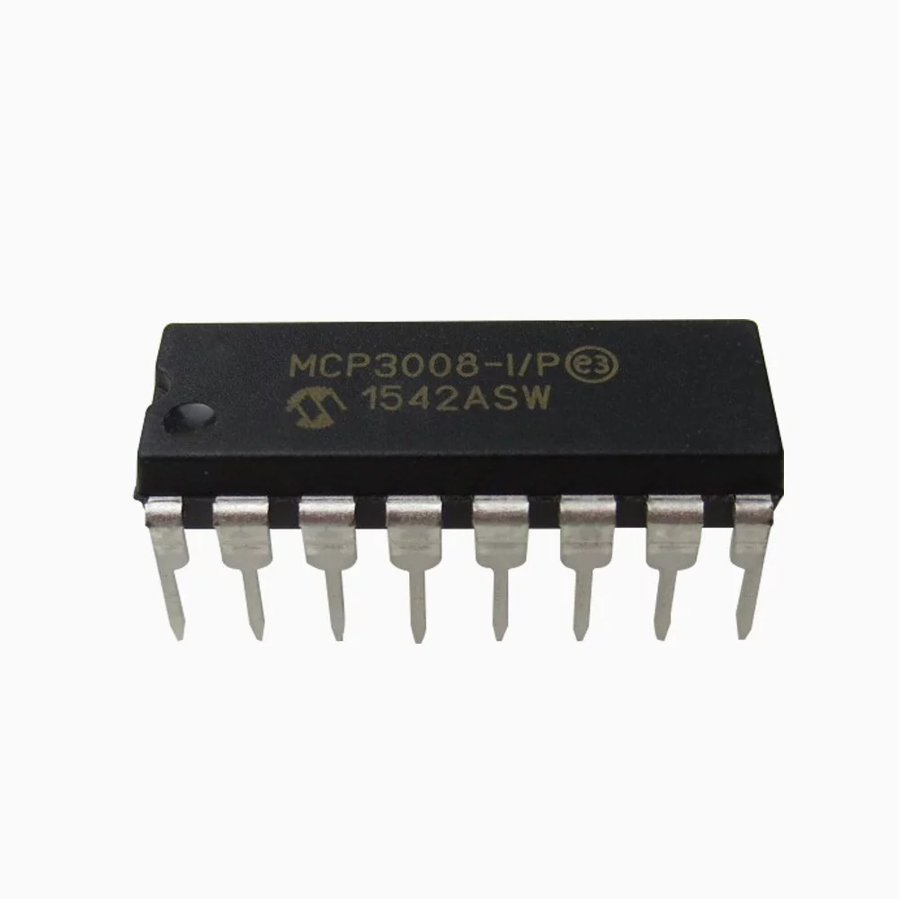MCP3008-I/P Mcp3008 Convertisseur analogique-numérique 8 canaux 10 bits avec interface SPI pour Raspberry Pi