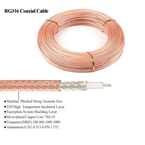 câble coaxial RG316 SMA, 15 cm (6 pouces), avec connecteurs SMA mâle et mâle, câble d'extension d'antenne SMA pour radios WiFi et systèmes de sécurité. – Image 5