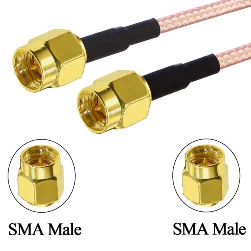 câble coaxial RG316 SMA, 15 cm (6 pouces), avec connecteurs SMA mâle et mâle, câble d'extension d'antenne SMA pour radios WiFi et systèmes de sécurité. – Image 3