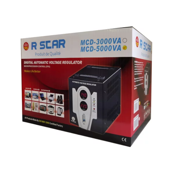 R SCAR REGULATEUR DE TENSION MCD-5000VA / 5KVA – Image 3