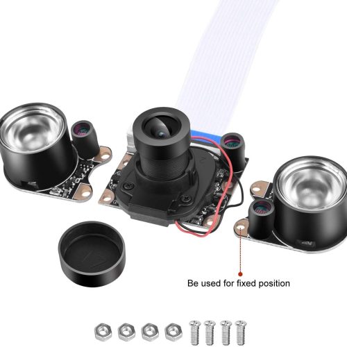 Alternative view of Caméra vidéo IR-Cut 1080p HD Webcam 5MP OV5647 Sensor pour Raspberry Pi RPi 4 3 B B + 2B 3A + 2 1 Camera by Longruner