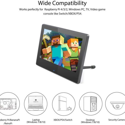 Ecran pour Raspberry Pi 3 B+, LCD Tactile 7", HDMI avec Etui & Support – Image 3