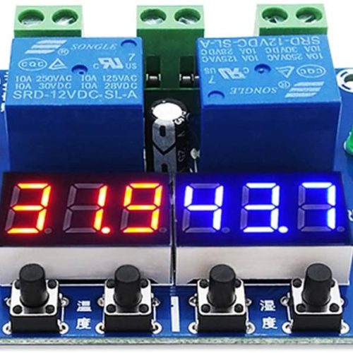 Thermostat de température et d'humidité à deux sorties numériques LED – Image 4