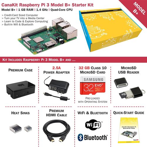 Kit de démarrage CanaKit Raspberry Pi 3 B + (B Plus) (32 Go EVO + Edition, Premium Black Case) – Image 8