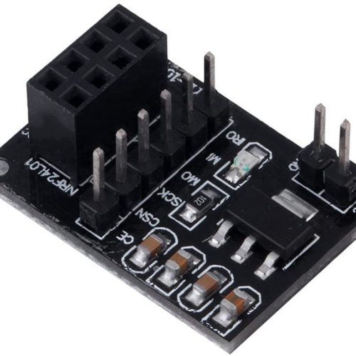 1PCS NRF24L01 Wireless Transceiver Module with NRF24L01 Socket Breakout Adapter 8 Pin Plate Board Compatible with Arduino