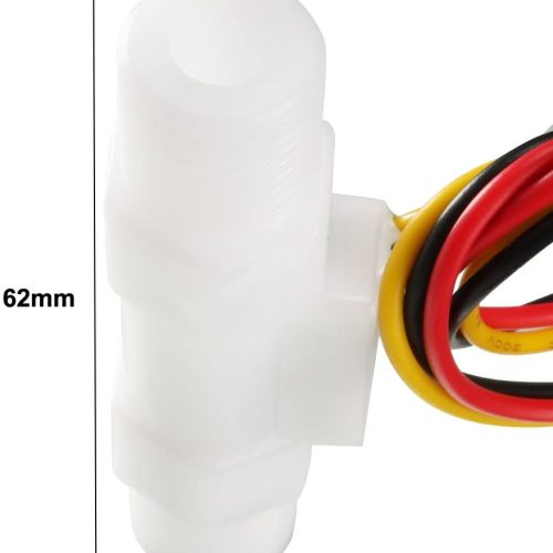 uxcell G1 / 4 "Capteur de débit d'eau à effet Hall Commutateur de débitmètre Compteur de fluide DC5V 0,2-2,5 L / min SEN-HZ41W – Image 4