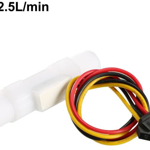 Alternative view of uxcell G1 / 4 "Capteur de débit d'eau à effet Hall Commutateur de débitmètre Compteur de fluide DC5V 0,2-2,5 L / min SEN-HZ41W