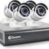 Swann DVR-4590 Enregistreur vidéo numérique Super HD 8 canaux 3 Mpx avec disque dur 1 To et 4 caméras PRO-T857