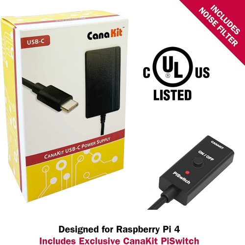 Kit de démarrage CanaKit Raspberry Pi 4 - de 1GB RAM ( pi4-1gb-str32EWF-c4-blk ) – Image 3