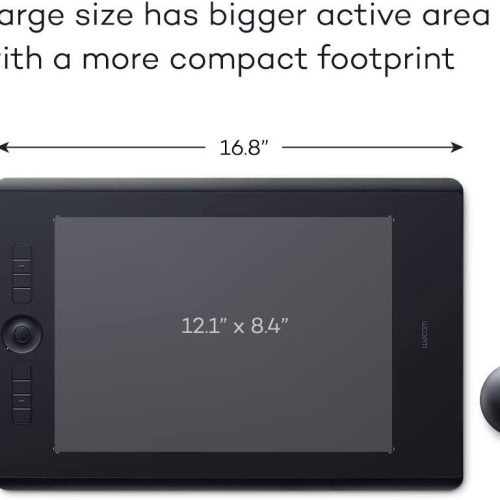 Alternative view of Tablette graphique numérique Wacom Intuos Pro pour Mac ou PC, grand modèle (PTH860), noir