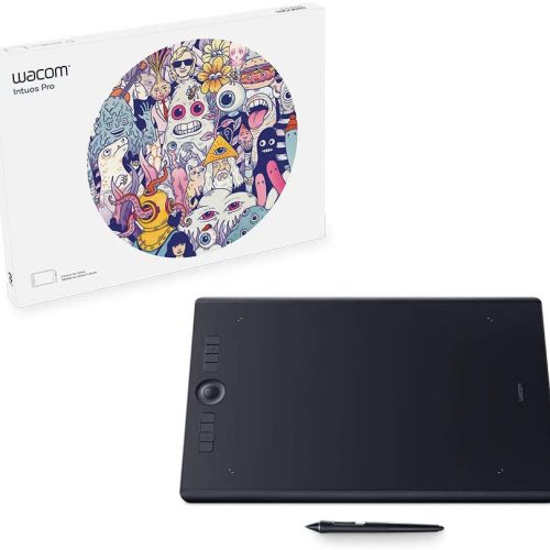 Tablette graphique numérique Wacom Intuos Pro pour Mac ou PC, grand modèle (PTH860), noir