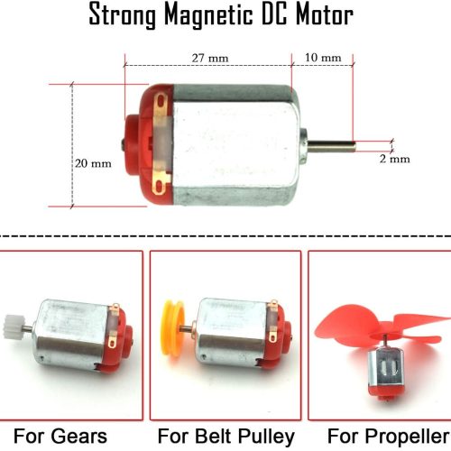 Kit de 6 moteurs à courant continu, mini moteur de loisir électrique 3V -12V 25000 tr – Image 6