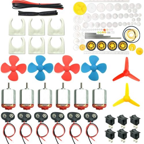 Kit de 6 moteurs à courant continu, mini moteur de loisir électrique 3V -12V 25000 tr