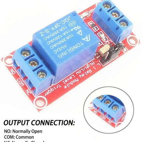 Module de relais 5v Arduino framboise 1 canal Déclencheur de niveau haut ou bas opto-isolé – Image 4