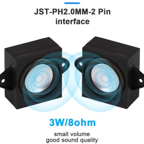 Alternative view of Haut-parleur Arduino 3 Watt 8 Ohm Mini haut-parleur à cavité unique Connecteur de haut-parleur d'une interface un à deux 3.3V 5V