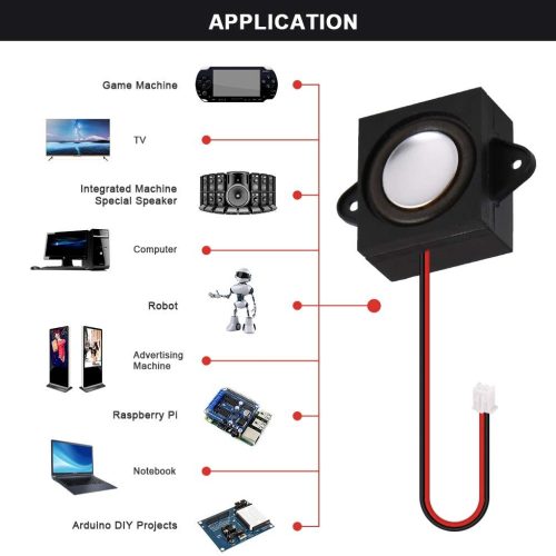Haut-parleur Arduino 3 Watt 8 Ohm Mini haut-parleur à cavité unique Connecteur de haut-parleur d'une interface un à deux 3.3V 5V – Image 5