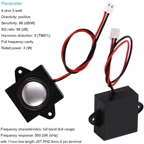 Haut-parleur Arduino 3 Watt 8 Ohm Mini haut-parleur à cavité unique Connecteur de haut-parleur d'une interface un à deux 3.3V 5V – Image 4