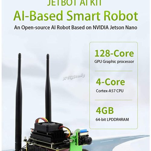 Kit JetBot AI basé sur Jetson Nano pour construire un robot intelligent basé sur l'IA JetBot avec l'œil de la caméra frontale – Image 4
