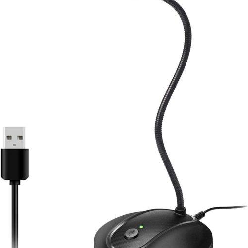 Microphone de bureau USB avec bouton Mute, condensateur Plug & Play, ordinateur, PC, ordinateur portable, Mac