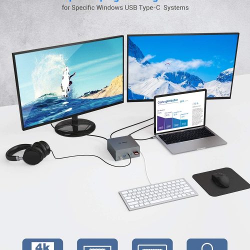 Station d'accueil à triple affichage TOTU USB-C 4K