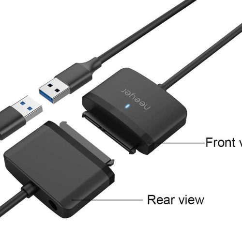 câble adaptateur de disque dur Neeyer SATA III pour disque dur / SSD 3,5 / 2,5  12 V / 2A, 20 pouces – Image 4