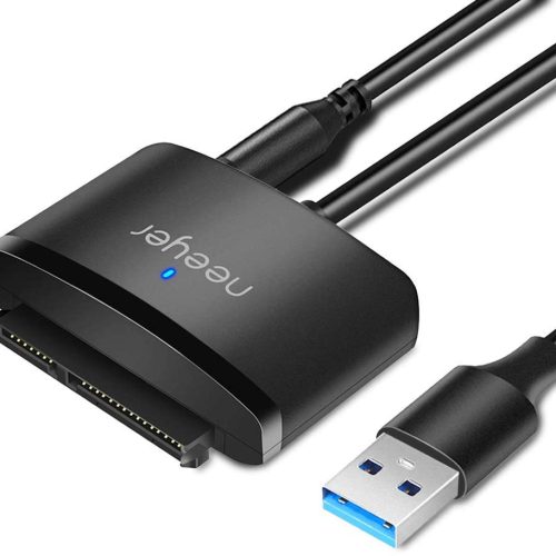 câble adaptateur de disque dur Neeyer SATA III pour disque dur / SSD 3,5 / 2,5  12 V / 2A, 20 pouces – Image 5