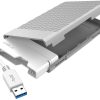 Boîtier de disque dur externe USB 3.0 sans outil pour disque dur SSD SATA 2,5 pouces 9,5 mm et 7 mm avec prise en charge UAS