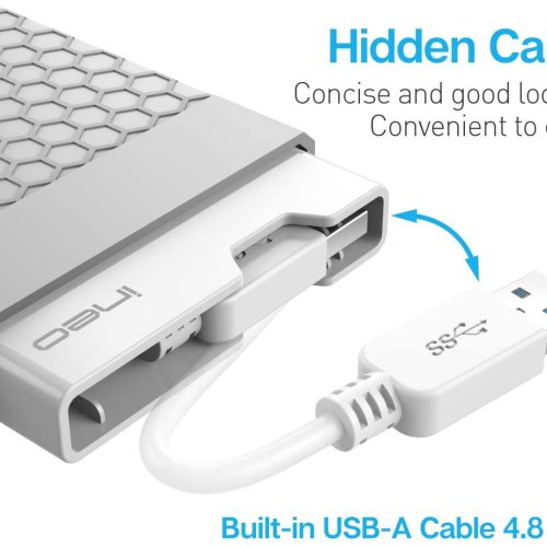 Boîtier de disque dur externe USB 3.0 sans outil pour disque dur SSD SATA 2,5 pouces 9,5 mm et 7 mm avec prise en charge UAS – Image 5