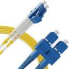 Câble de raccordement fibre optique LC à SC Duplex monomod 9 / 125um OS1 LSZH - Série de câbles Beyondtech PureOptics
