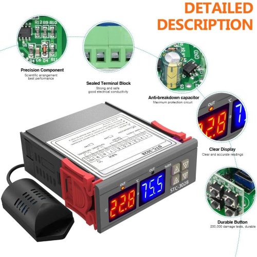 Contrôleur de thermostat d'hygromètre de température et d'humidité – Image 4
