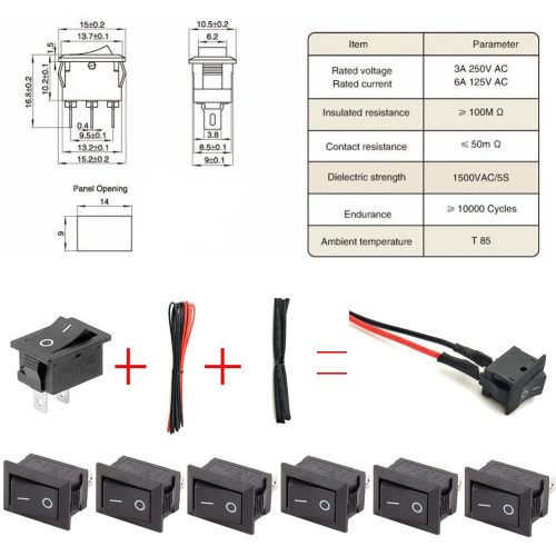 Kit de 6 moteurs à courant continu, mini-moteur électrique rectangulaire 1,5-3 V 24 000 tr/min avec 86 engrenages en plastique, – Image 4