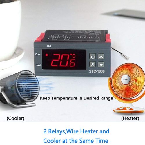 Thermostat numérique STC-1000 AC110-220V avec micro-ordinateur et câble de 1m – Image 6