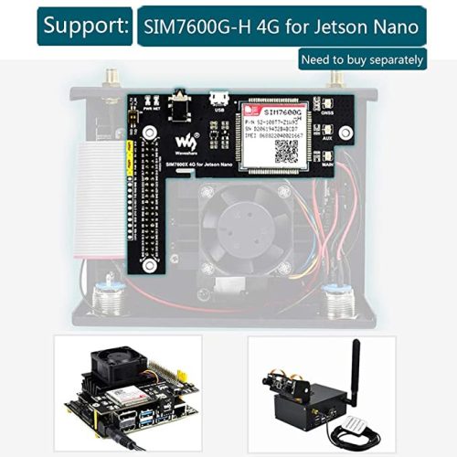 Boîtier métallique Jetson Nano avec Ventilateur de refroidissement compatible avec les versions B01 et A02 – Image 7