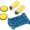 Kit électronique de voiture de robot de suivi intelligent de bricolage avec ensemble de moteur de réduction