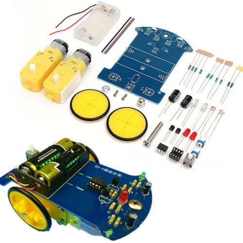 Alternative view of Kit électronique de voiture de robot de suivi intelligent de bricolage avec ensemble de moteur de réduction