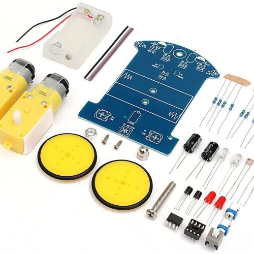 Kit électronique de voiture de robot de suivi intelligent de bricolage avec ensemble de moteur de réduction – Image 3