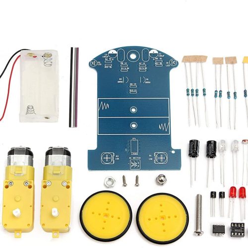 Kit électronique de voiture de robot de suivi intelligent de bricolage avec ensemble de moteur de réduction – Image 4