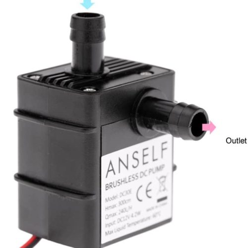 Anself Ultra-silencieux DC12V 4.2W pompe à d'eau submersible étanche pour la circulation de la fontaine d'étang – Image 3