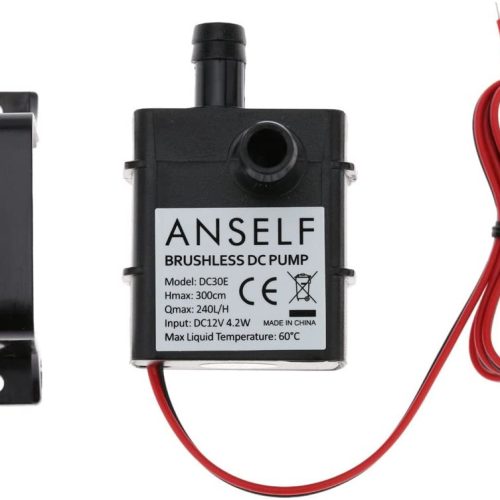 Anself Ultra-silencieux DC12V 4.2W pompe à d'eau submersible étanche pour la circulation de la fontaine d'étang – Image 8