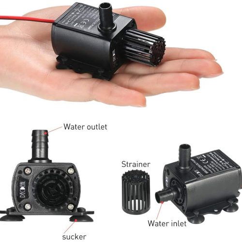 Pompe à eau submersible DC 12V 5W Pompe ultra-silencieuse pour étang, aquarium, 280L / H ascenseur 300cm – Image 5
