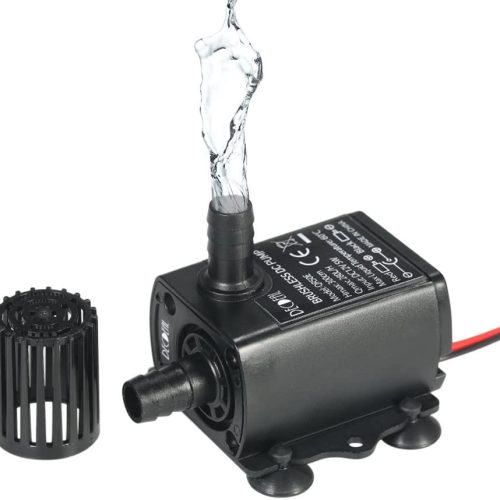 Pompe à eau submersible DC 12V 5W Pompe ultra-silencieuse pour étang, aquarium, 280L / H ascenseur 300cm