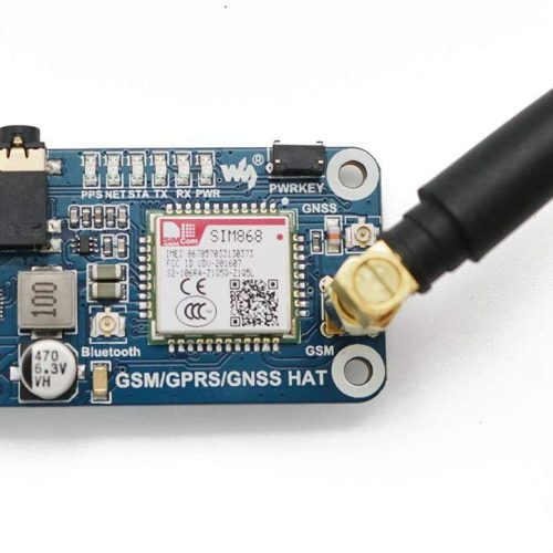 Alternative view of Carte d'extension Raspberry Pi GSM / GPRS / GNSS Bluetooth HAT Module GPS SIM868 Compatible avec Raspberry Pi 2B 3B 3B + 4B