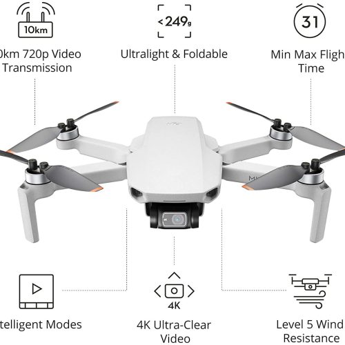 DJI Mini 2 Fly More Combo - Drone pliable ultraléger, cardan 3 axes avec caméra 4K, – Image 5