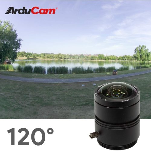 Lentille CS Ultra grand Angle Arducam 120 degrés pour caméra Raspberry Pi HQ, distance focale 3.2mm avec mise au point manuelle – Image 5